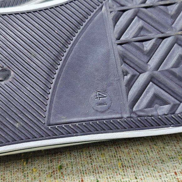 Fast Men Sneaker Canvas Blue/White Shoes Lace Up White Laces White Rubber Toe - Picture 10 of 10